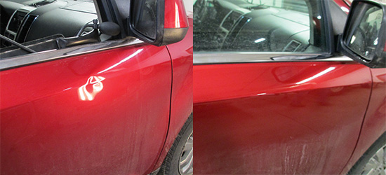 door ding before and after | Bailey’s Fargo
